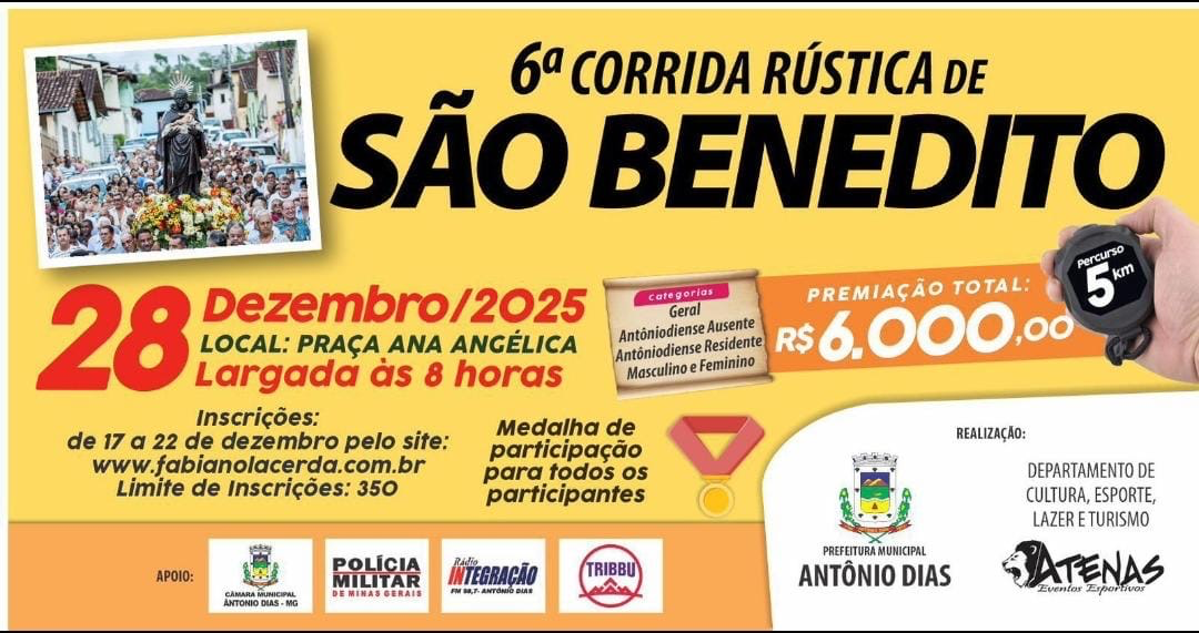 6ª Corrida Rústica de São Benedito