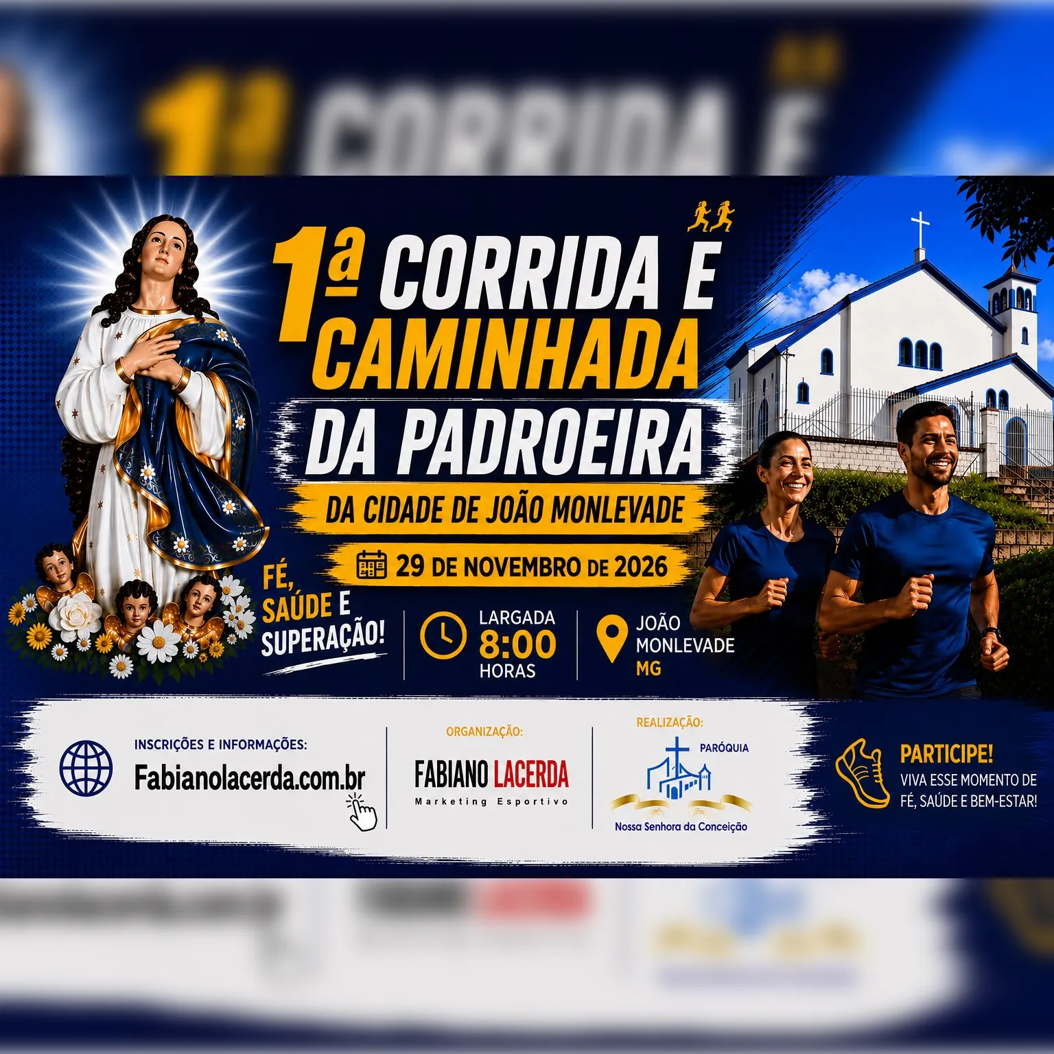 CORRIDA E CAMINHADA DA PADROEIRA DA CIDADE DE JOÃO MONLEVADE